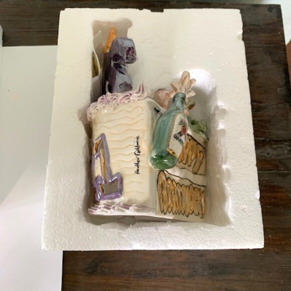 Blue Sky Clayworks "21” Birthday Cake tea light by Heather Goldminc - Picture 9 of 10